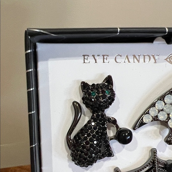 Eye Candy Los Angeles | Halloween Whimsy Brooch Set 🕷️🦇🖤 - Picture 6 of 12